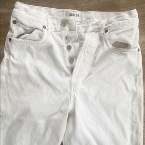 Agolde straight leg white jeans